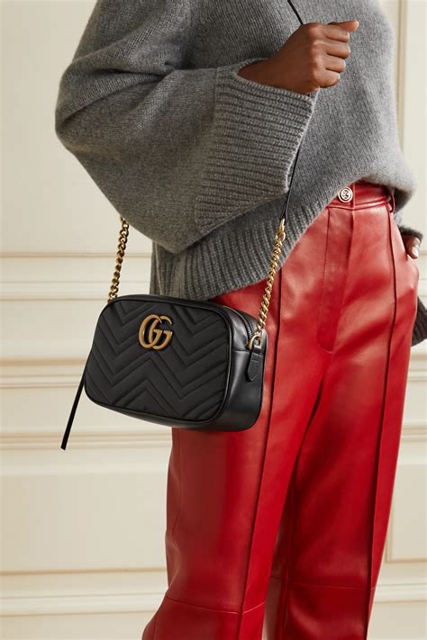 gucci brown camera bag|Gucci marmont camera bag small.